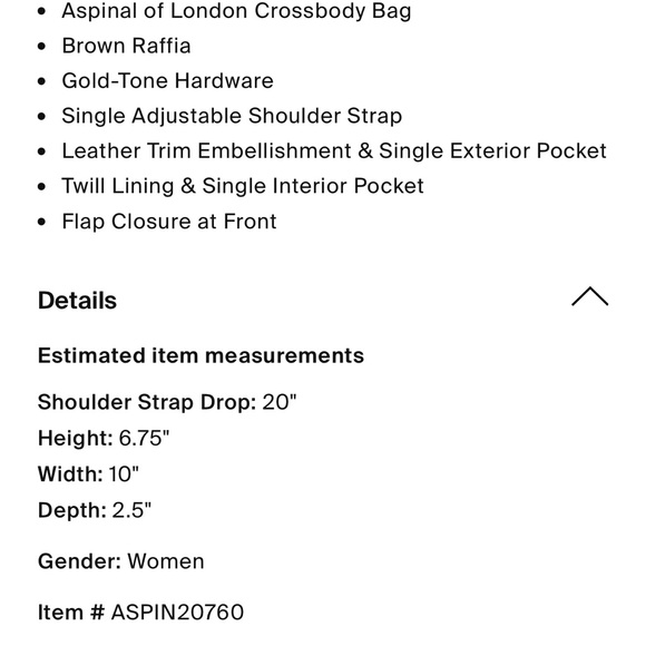 Aspinal of London Crossbody Raffia Bag - Picture 2 of 16